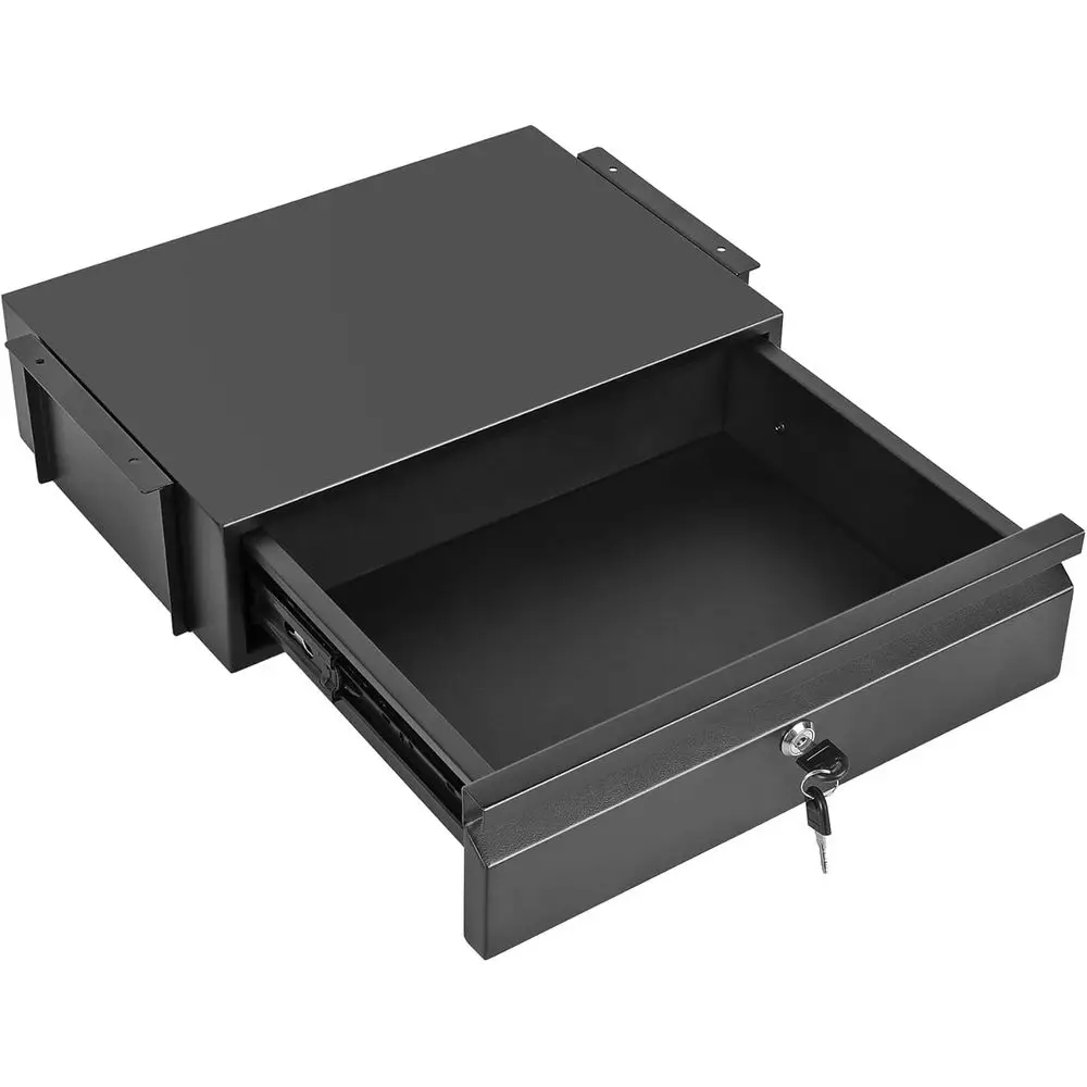 

Adjustable Height Desk Drawer Organizer with Lockable Storage and Workbench Features