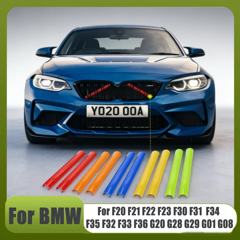 Car Front Kidney Grille Cover Frame Trim Strips for BMW F36 F44 F30 F22 F31 F34 G30 G31 F32 F46 F45 F20 F21 F23 F33 G32 G11 G12