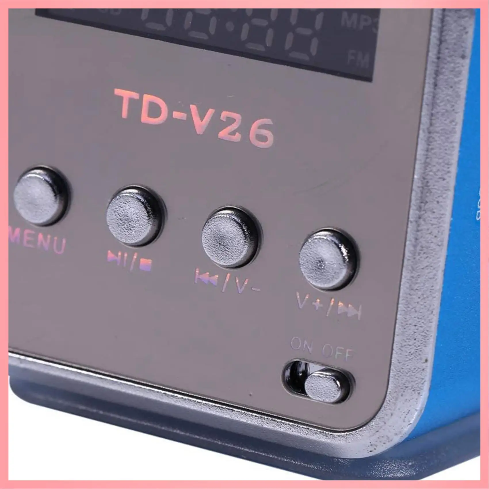 N91R-TD-V26 デジタルミニ FM ラジオスピーカーレシーバー LCD ステレオスピーカーサポートマイクロ TF カード Mp3 音楽プレーヤー