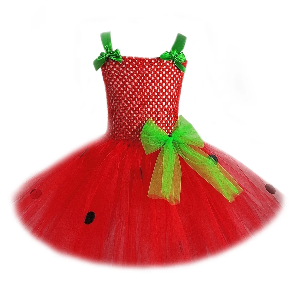 Baby Mädchen Tutu Kleid Erdbeer Prinzessin Kleider für Kinder Mädchen Geburtstag Kostüm Wassermelone Halloween Weihnachten Kostüme Kleinkind