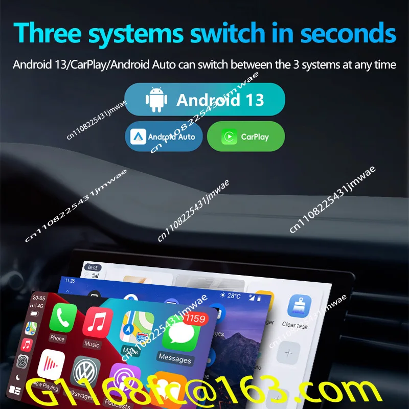 GT6Pro Wireless Carplay Box Android 13 Qualcomm Octa-core Support HDIM Input and Output