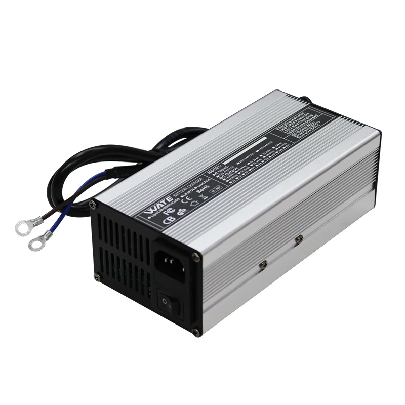 شاحن 67.2 فولت 10 أمبير غلاف ألومنيوم ذكي مناسب لبطارية ليثيوم 16 ثانية 60 فولت شحن سريع، آمن ومستقر