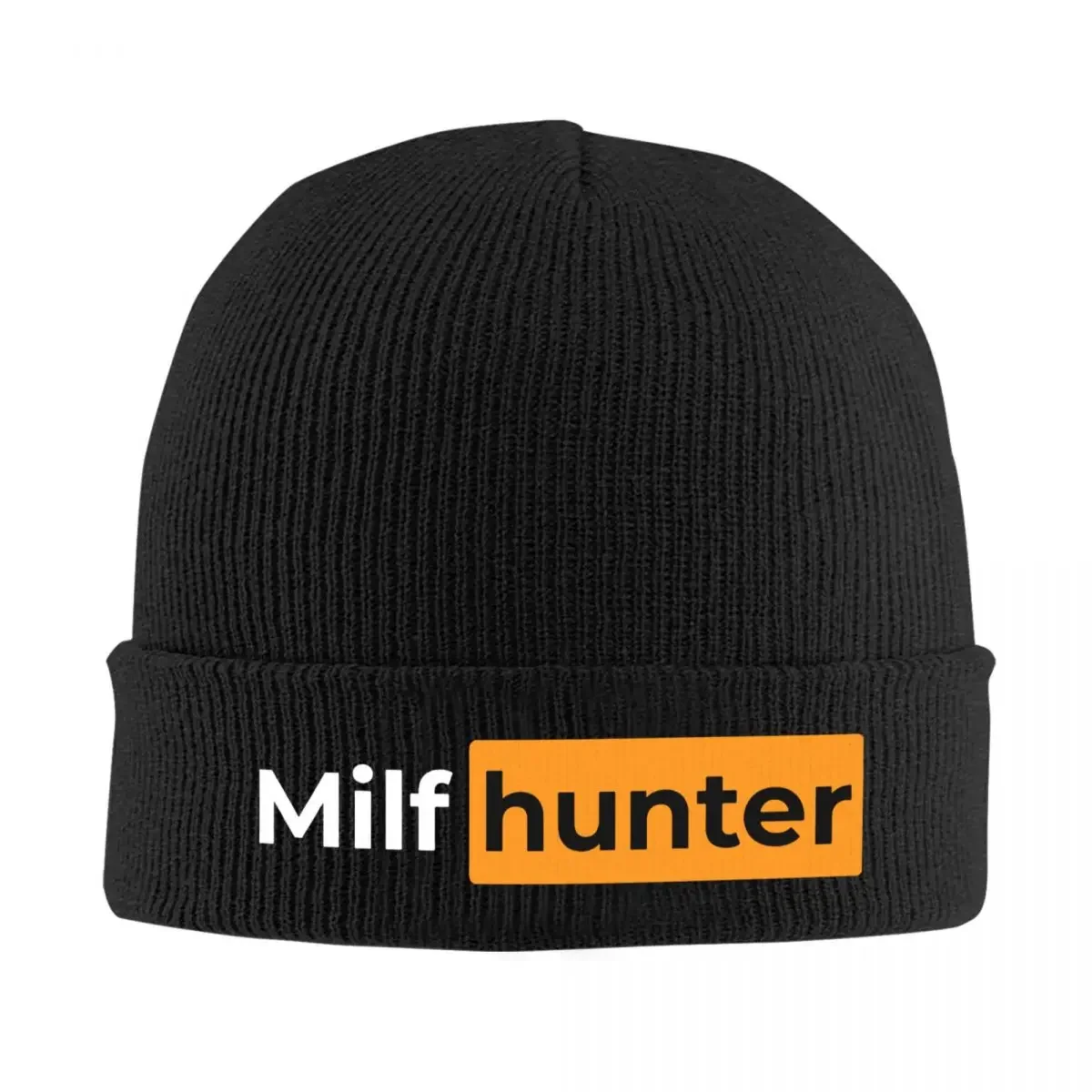 Funny Milf Hunter Knit Hat Beanies Autumn Winter Hat Warm New Cap for Men Women