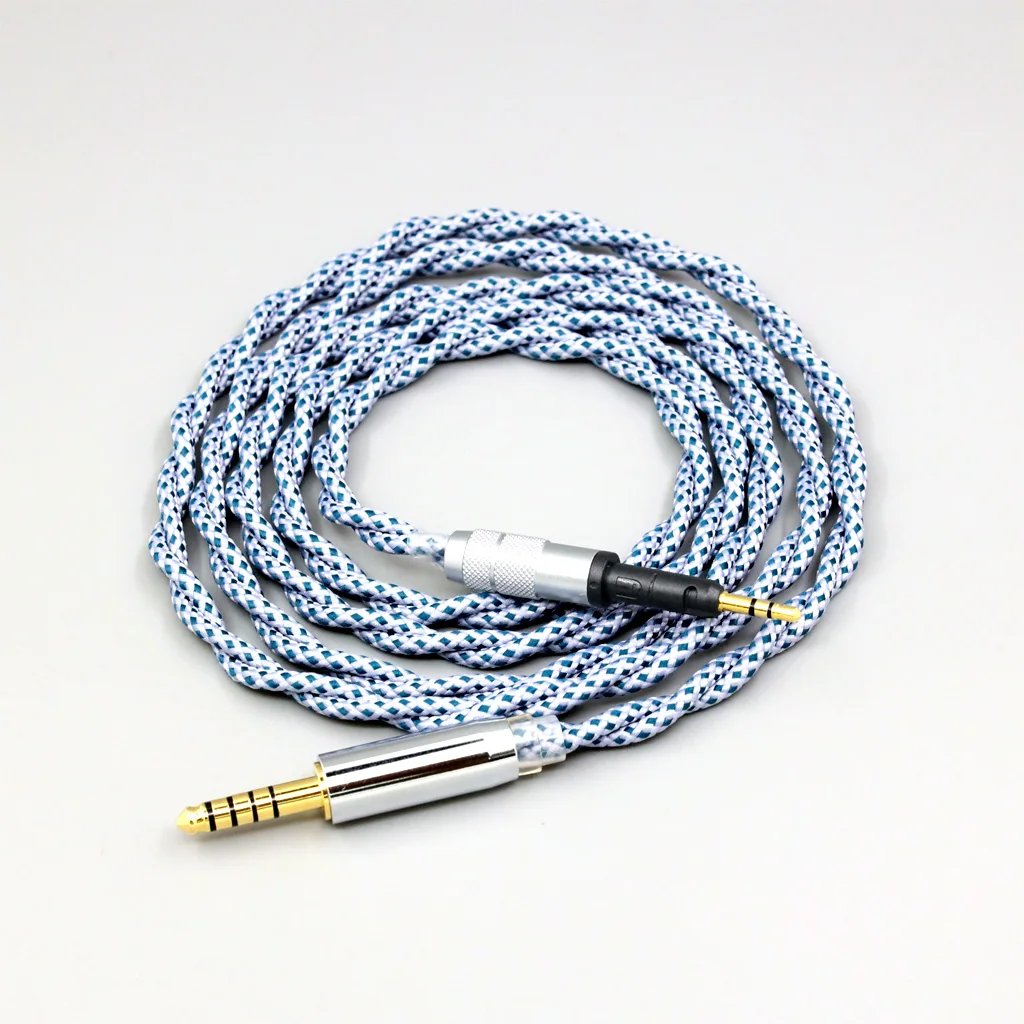 99% Pure Silver Mix Graphene OCC Shielding Earphone Cable For Sennheiser HD6 HD7 HD8 MIX DJ HD595 LN008670