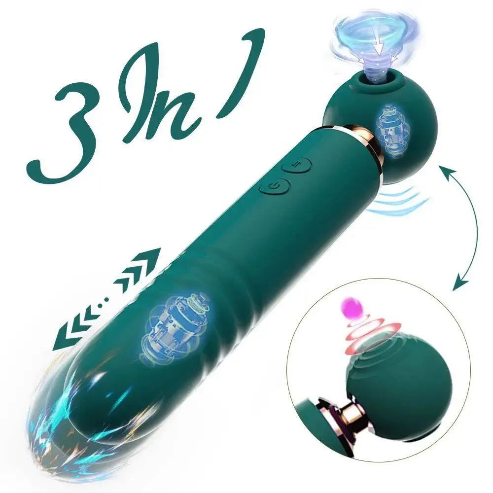 

new styles wand vibrator beating thrusting sucking female masturbation sex toy