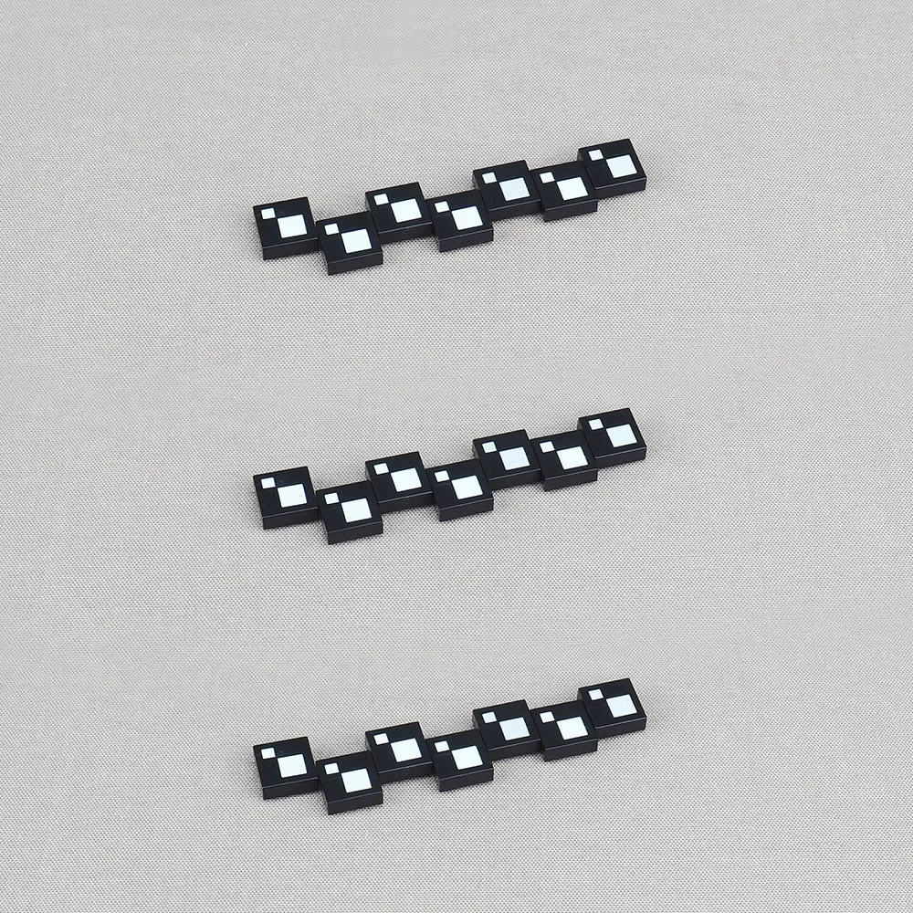 MOC 10PCS White Square 3070pb Eyes Pattern Building Blocks Brickheadz Eyes Compatible Accessories Assemble Toy Children Gifts