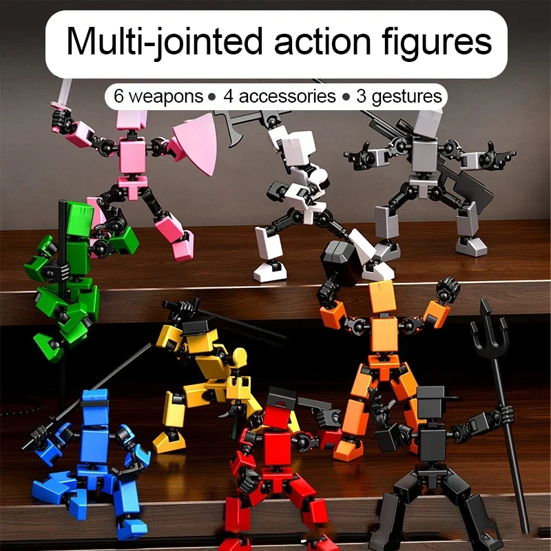 Creative Multi-jointed Movable Shapeshift Robot 3d Printed Mannequin Dummy Action Model Desk Ornaments Kids Christmas Decor Gift