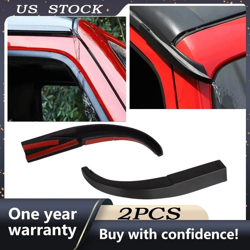 

2PCS Car Roof Water Rain Shield Diverter Guard Slot Gutter Extension Styling for Jeep Wrangler JK 2007 2008 2009 2010-2017 2018