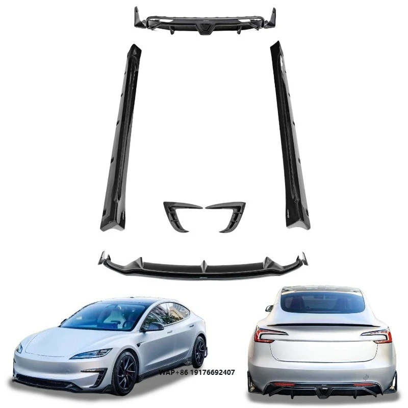 

CMST Style Carbon Fiber Body Kit Model 3 Performance Front Lip Rear Diffuser Vents Side Skirts Aerodynamic Body Parts