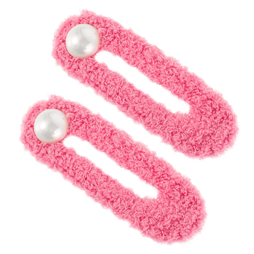 

2Pcs Hair Clip Elegant Korean Style Micro Pearl Inlaid Duckbill Clip for Women Girls Fashion Hair Ornament Accessories