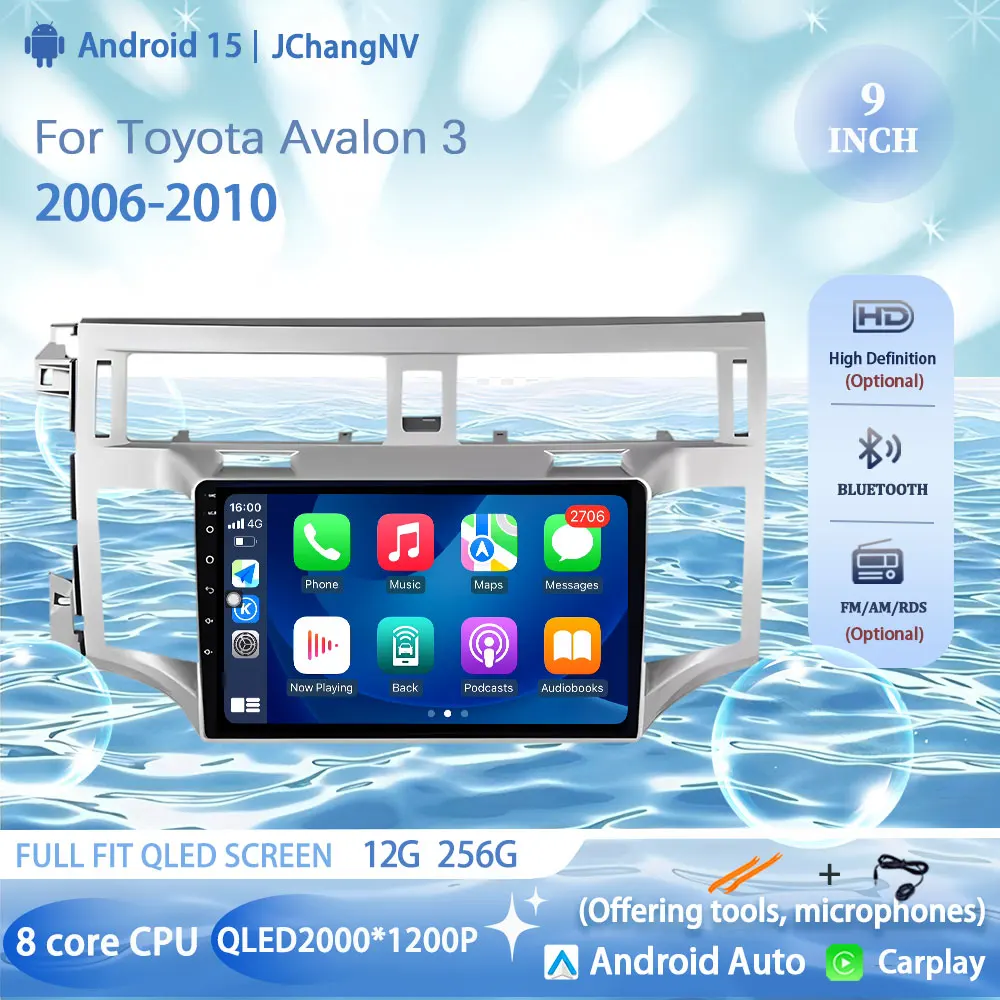 

9" Android 15 Player For Toyota Avalon 3 2006 2007 2008 2009 2010 Carplay Car Head Unit Radio Stereo Multimedia DVD GPS