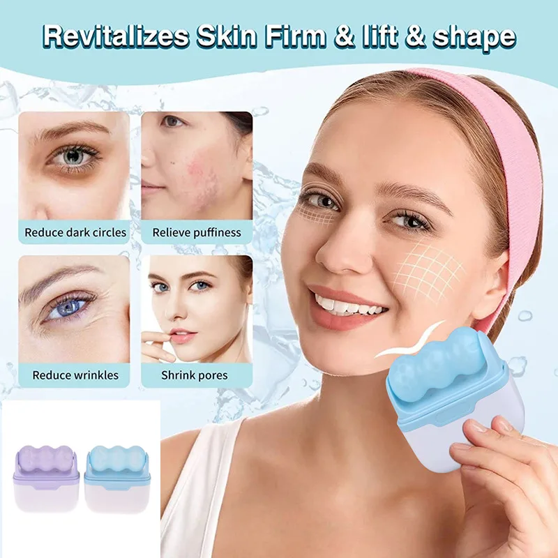 

Double Head Ice Roller For Face Eye Puffiness Relief Migraine Pain Minor Injury Cold Therapy Facial Massage Skin Care Beauty Too