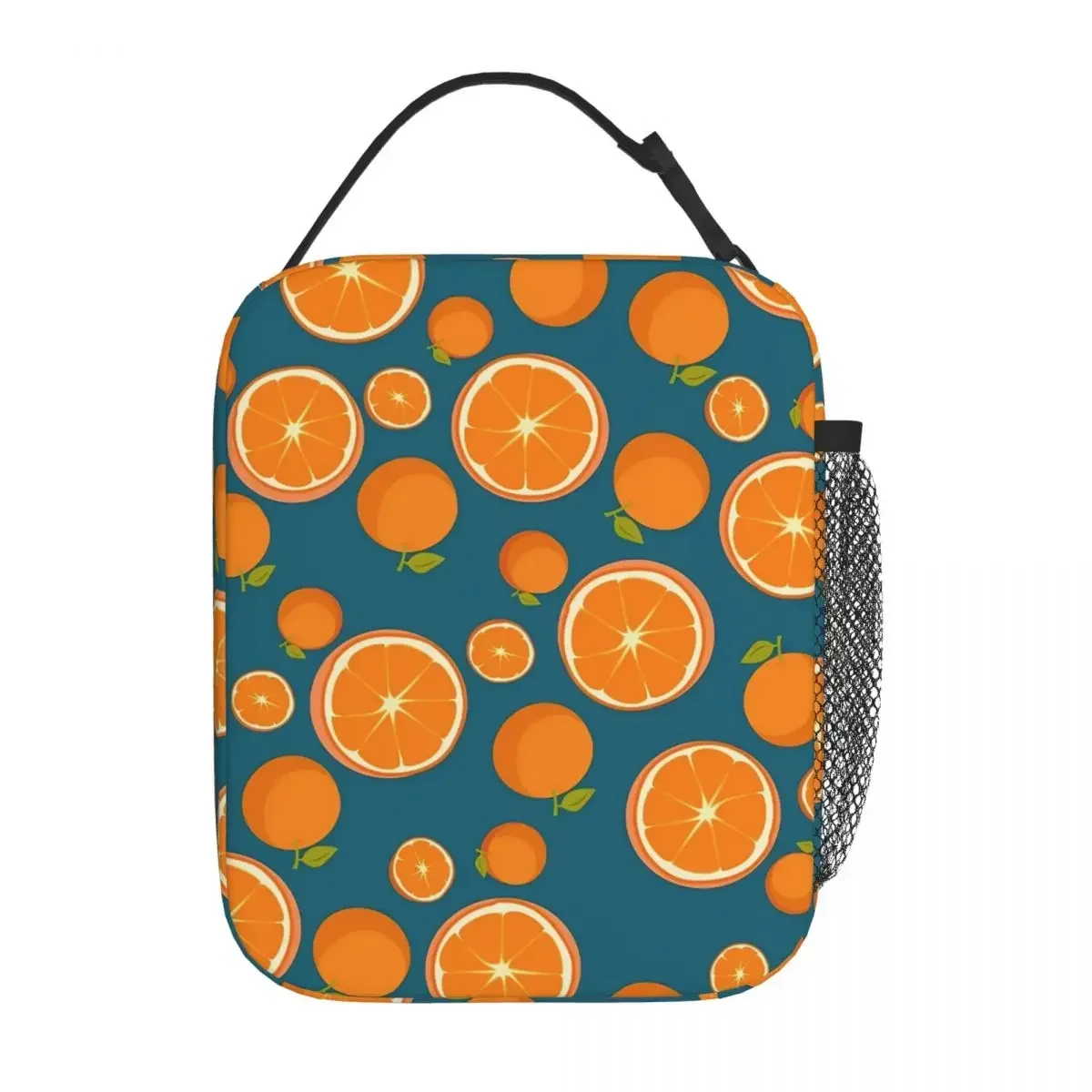 Oranges Lunch Bag For Girls Fruits Print Print Lunch Box Retro Office Cooler Bag Portable Waterproof Thermal Tote Handbags