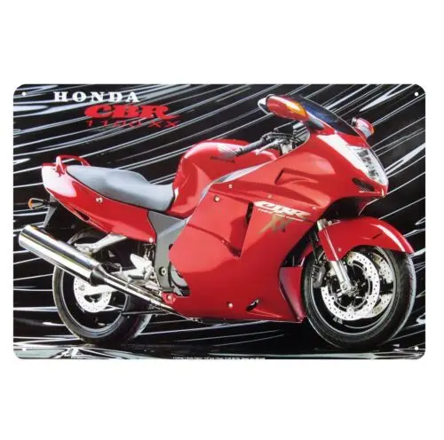 

CBR 1100XX Blackbird мотоцикл металлический плакат жестяная вывеска 20x30 см-алюминий