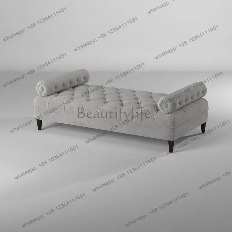 American minimalist, casual stool fabric buckle bedside stool