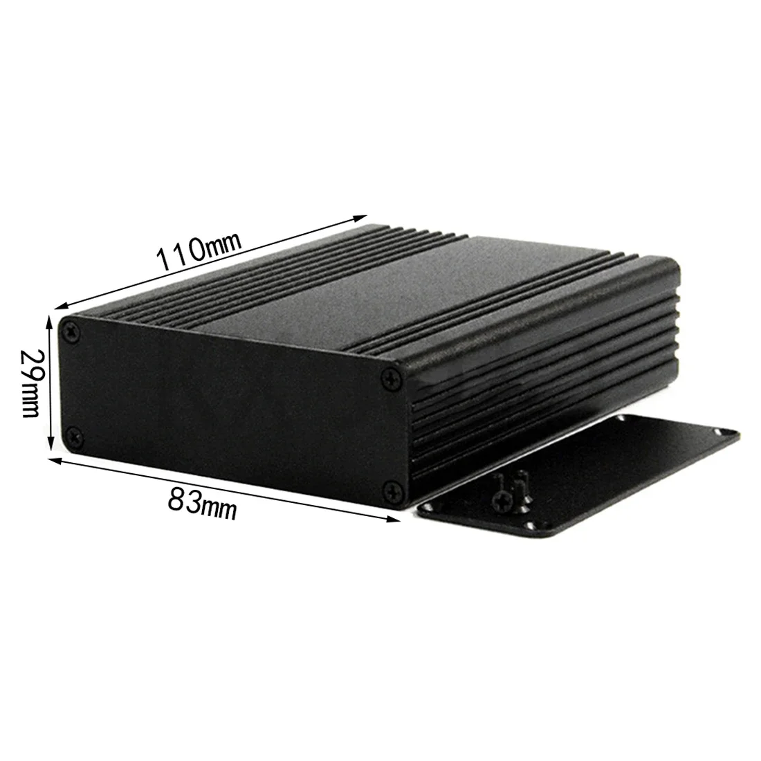 Aluminum Enclosure 83*29*110mm Integrated Electrical Box Type Circuit Board DIY Black