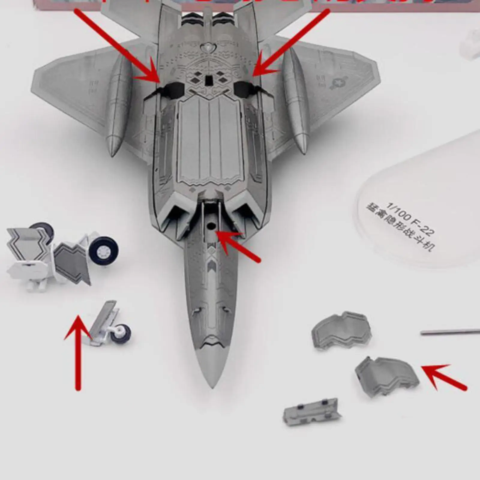 Échelle 1:100 papier avion de chasse F-22 américain avion cadeau d'anniversaire