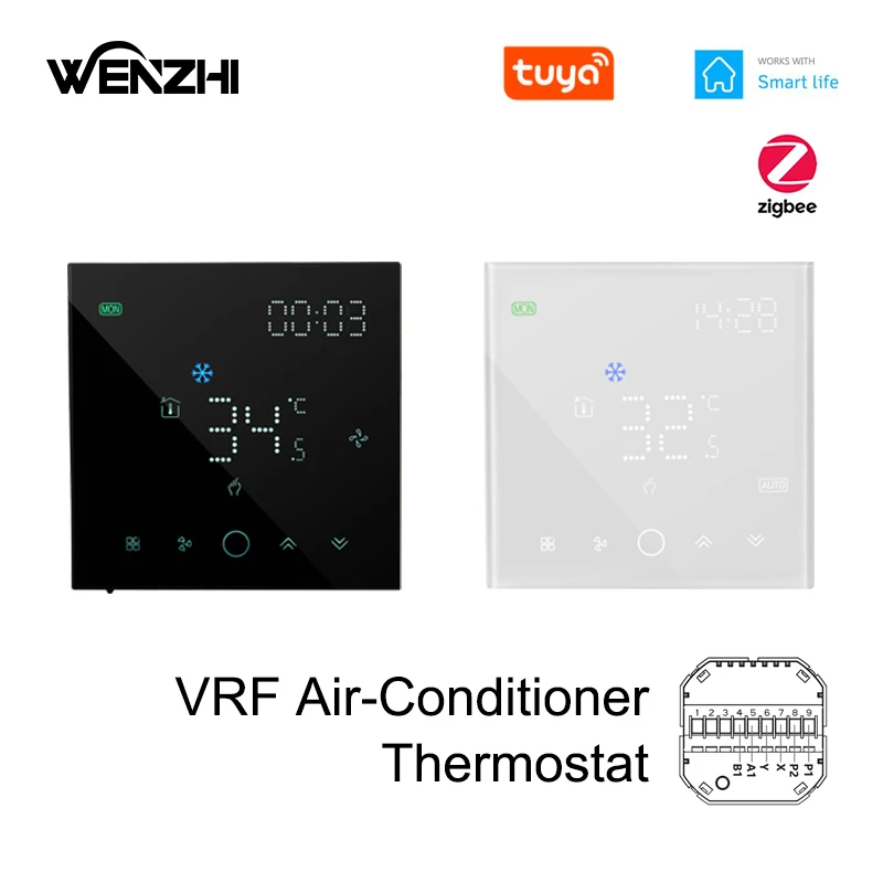 

ZigBee VRF Central Air Conditioning Thermostat Digital Temperature Controller Tuya Smart Life Remote Control Home Automation