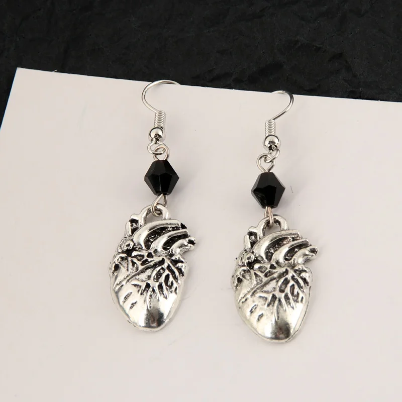 1Pair Anatomical Human Heart Oddities Artery Doctor Dangle Earring Gift Anatomy Taxidermy Gothic Jewelry Eardrop