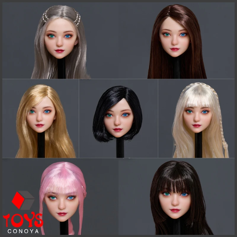 

Z6TOYS ZC015 1/6 Lele Movable Eye Beauty Head Sculpt Model Fit 12'' Female Soldier Action Figure Body Doll