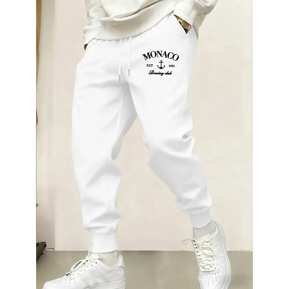 

Printing Casual Basics Sportpants Man Street Comfy Long Pant Pocket Trousers Soft Warm Sport Britches