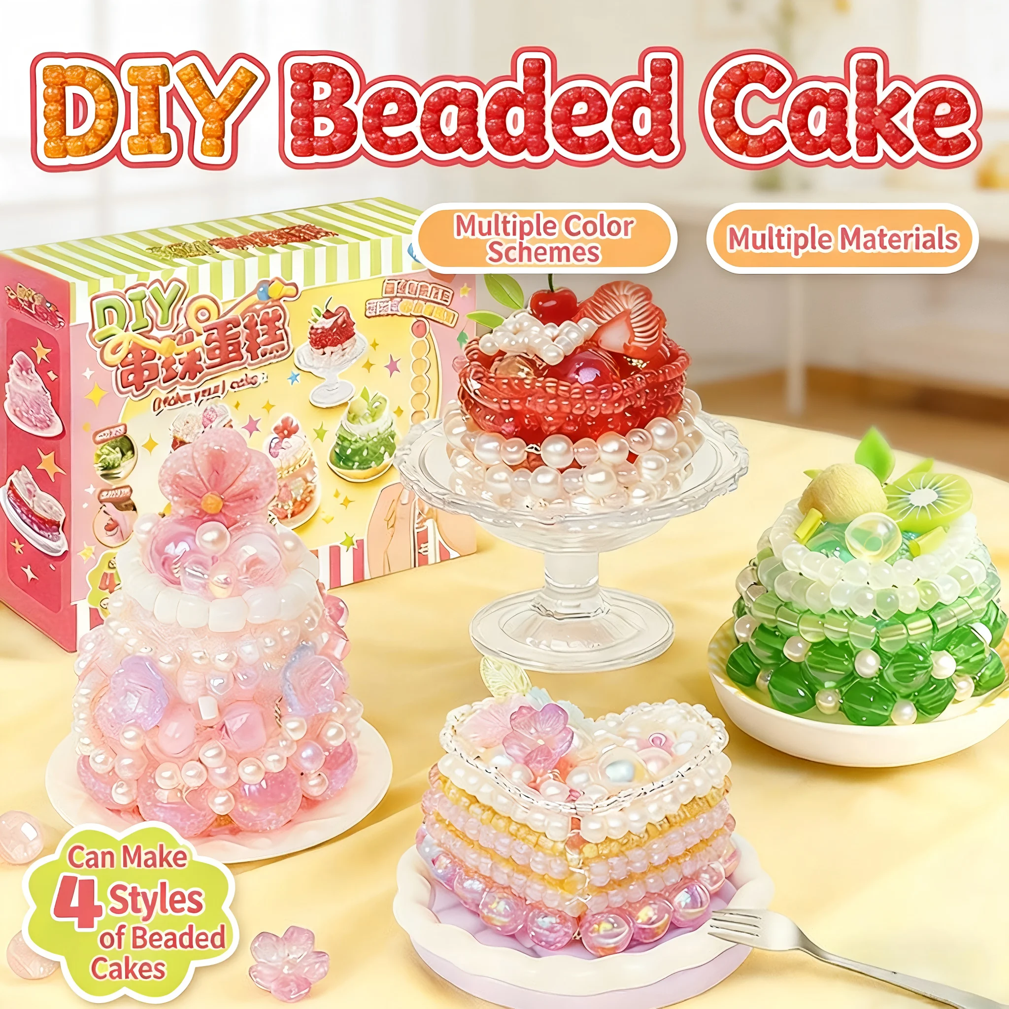 

Набор для создания подвески-букета из бисера своими руками, набор материалов для рукоделия, декор для дома, развивающая игрушка для детей, подарок на день рождения для девочек