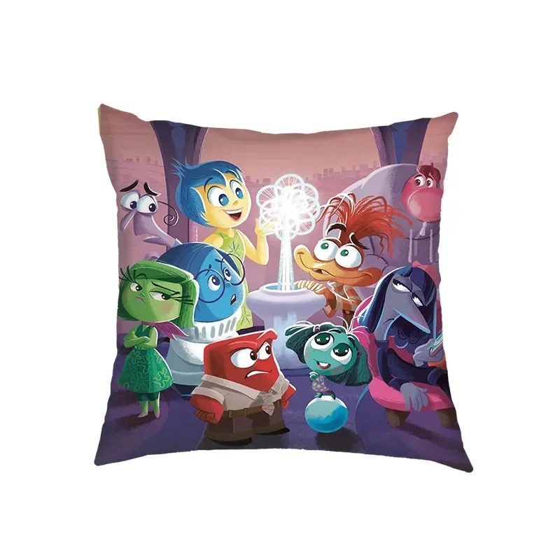 New Disney Inside Out 2 Pillow Case Cartoon Peripheral Anger Embarrassment Envy Anxiety Sofa Cushion Waist Pillow Birthday Gifts