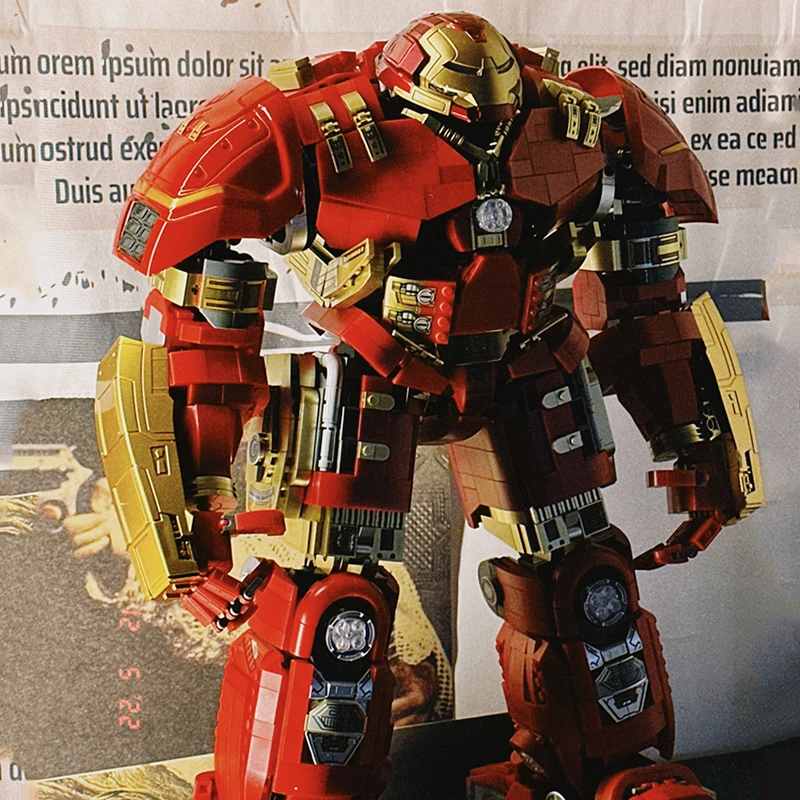 4123PCS Marvel Building Blocks Hulkbuster MK44 Bricks Plastic Model Technical Gifts Toys Boys Adult Kids Super Mecha Robot MOC