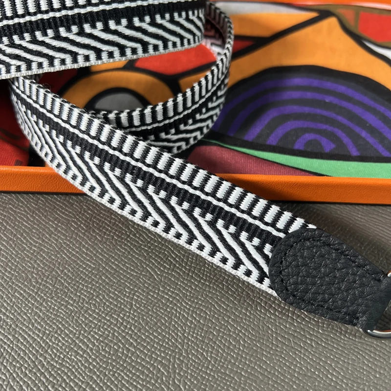 Hot 2.5cm Wide Togo Pattern Leather Woven Canvas Shoulder Strap Bag Strap for Evelyn Mini Bag Accessories DIY