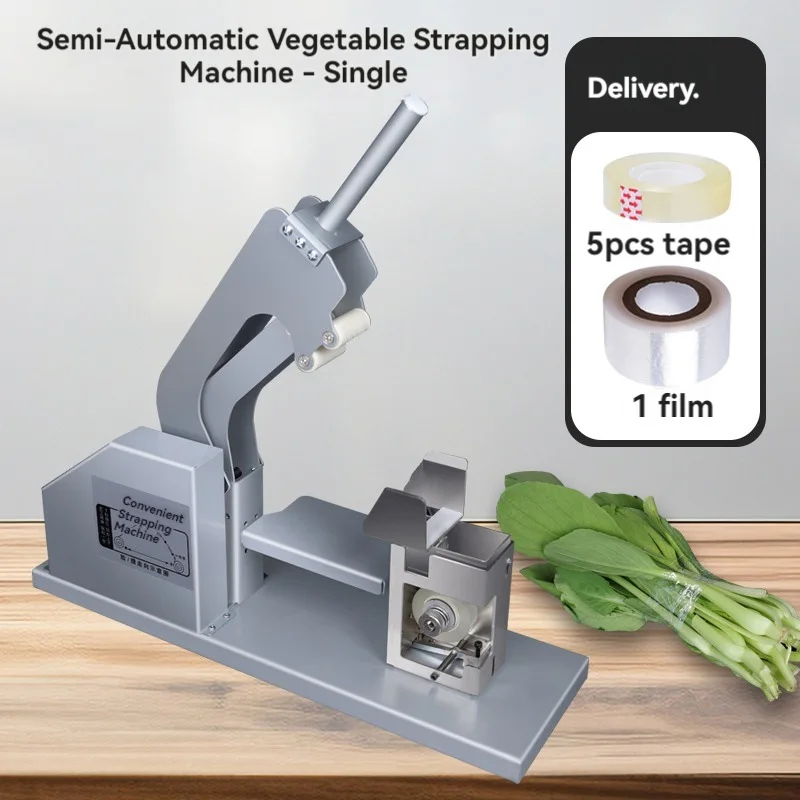 Semi-Automatic Vegetable Strapping Machine Supermarket Fruit Baler Commercial Food Tape Binding Machine