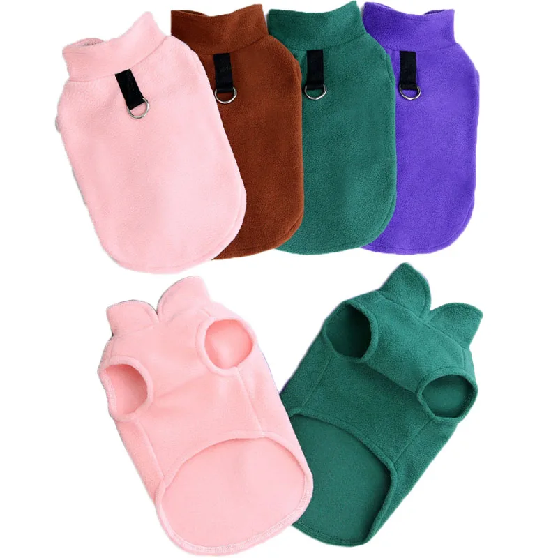 

Warm Dog Clothes Spring Autumn Costume For Dog Fleece Sleeveless Hoodies Sweatshirt For Small Dogs Dachshund Puppy Vests Hoodies