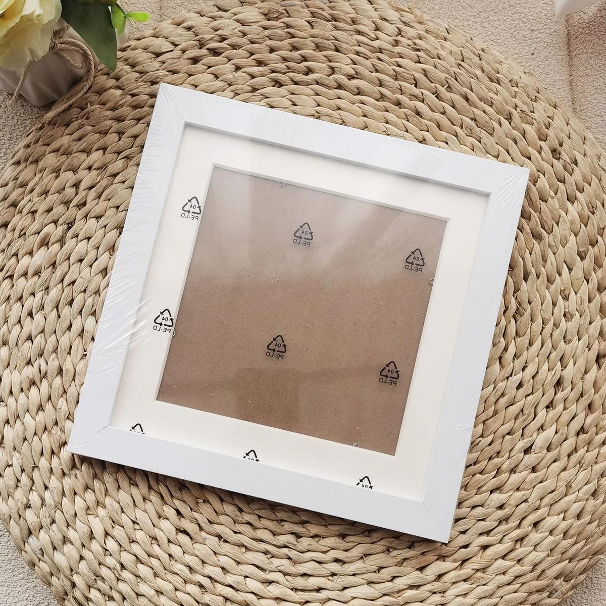 Vierkant Houten Fotolijst Voor Muur Opknoping Met Mat 20X20cm Houten Fotolijst Stand Voor Foto's Foto Decor herdenkingscadeau