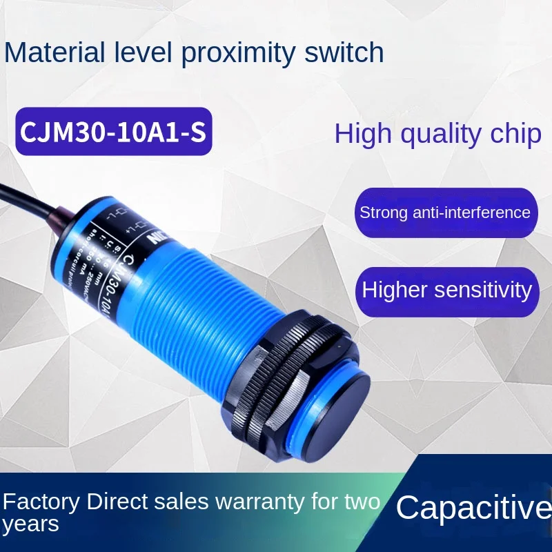 Material Level Sensing Proximity Switch 220v Two Wire Normally Closed 30mm Capacitive M30 Probe