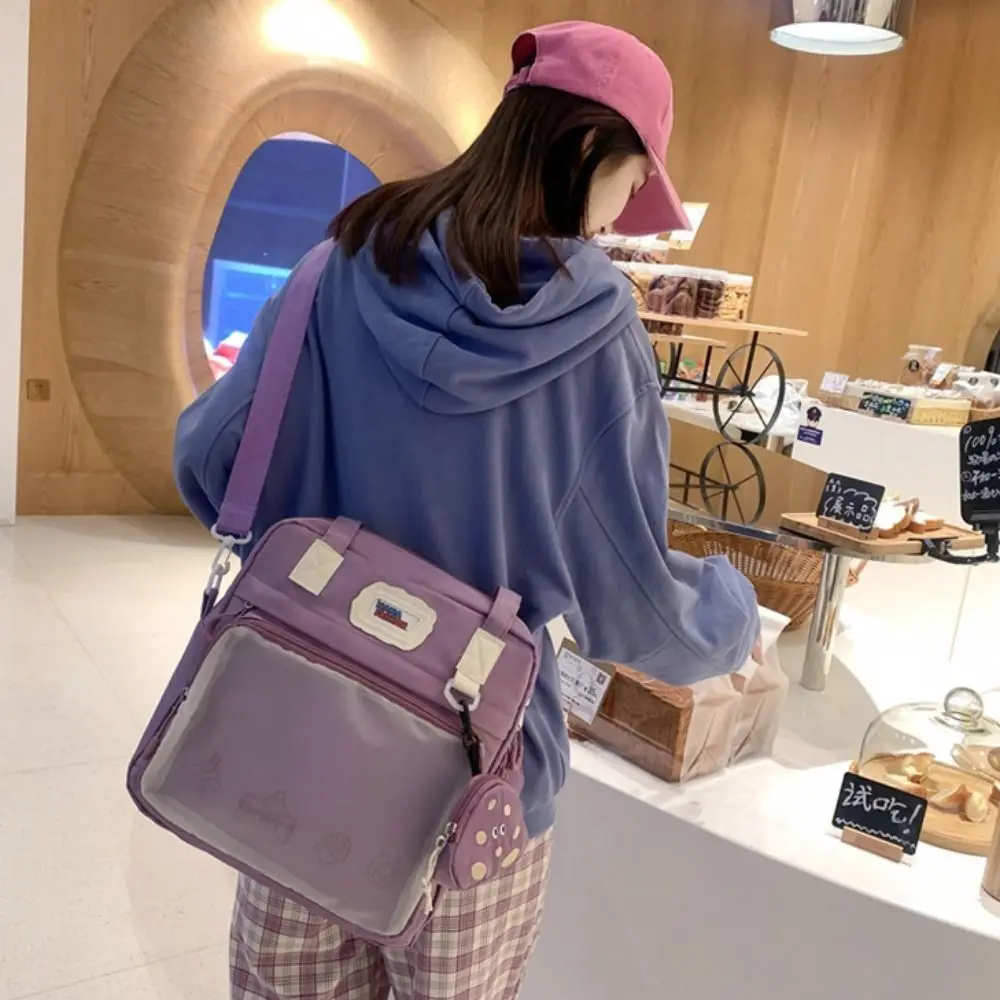 Crossbody Purse Clear Small Ita Bag Japanese Style Multi-purpose Pin Display Bag PVC Portable Clear ItaBag Girls