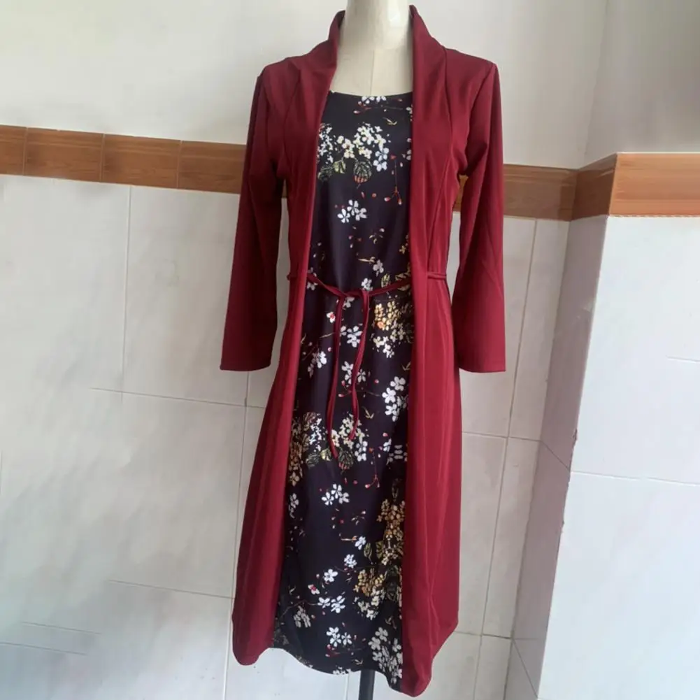 

Популярное осеннее платье с круглым вырезом, легкое элегантное платье, женское осеннее Элегантное повседневное платье из двух частей