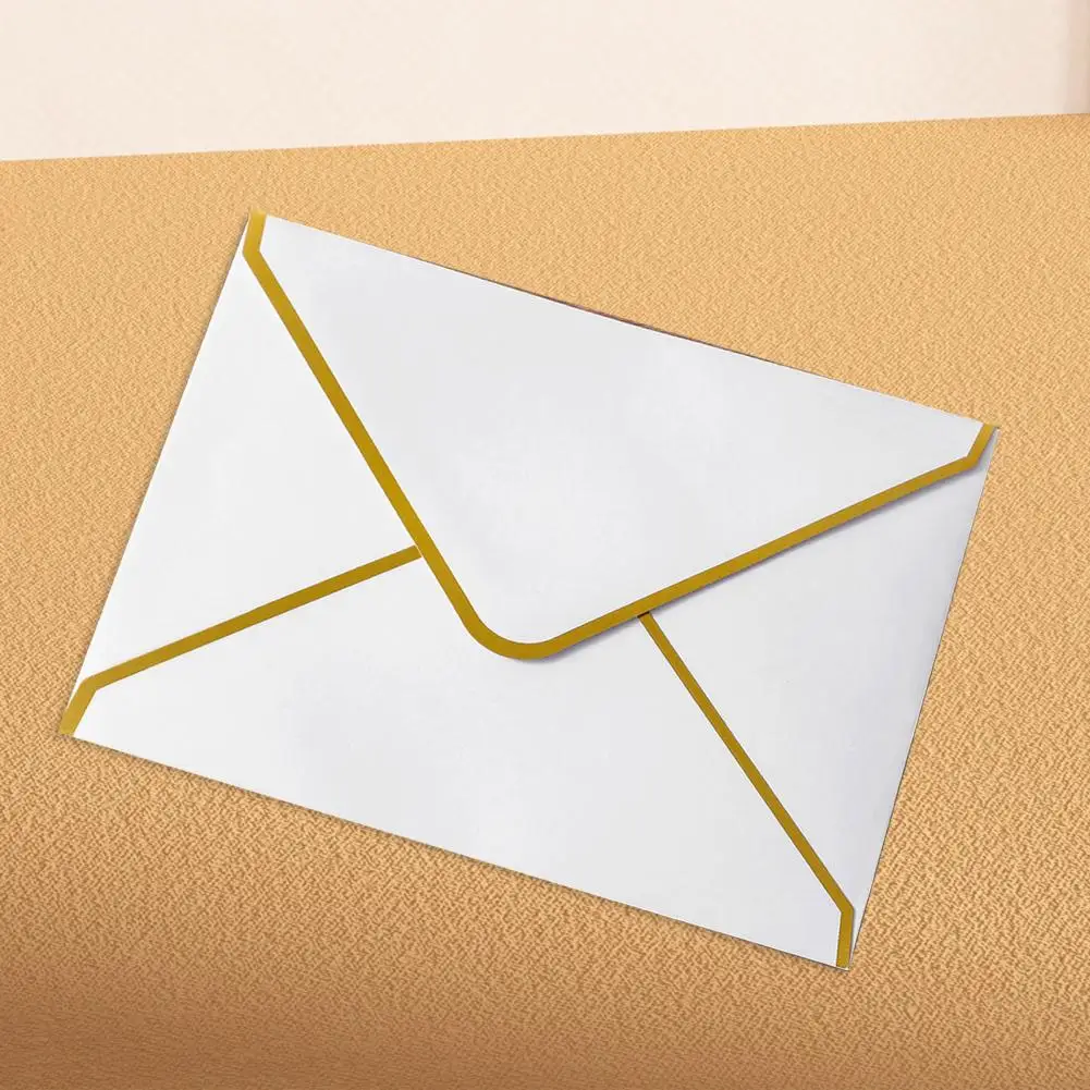 Конверты с водяным клеем Элегантные конверты из золотой фольги Элегантные конверты для горячего тиснения с заготовками в виде золотой каймы для приветствия