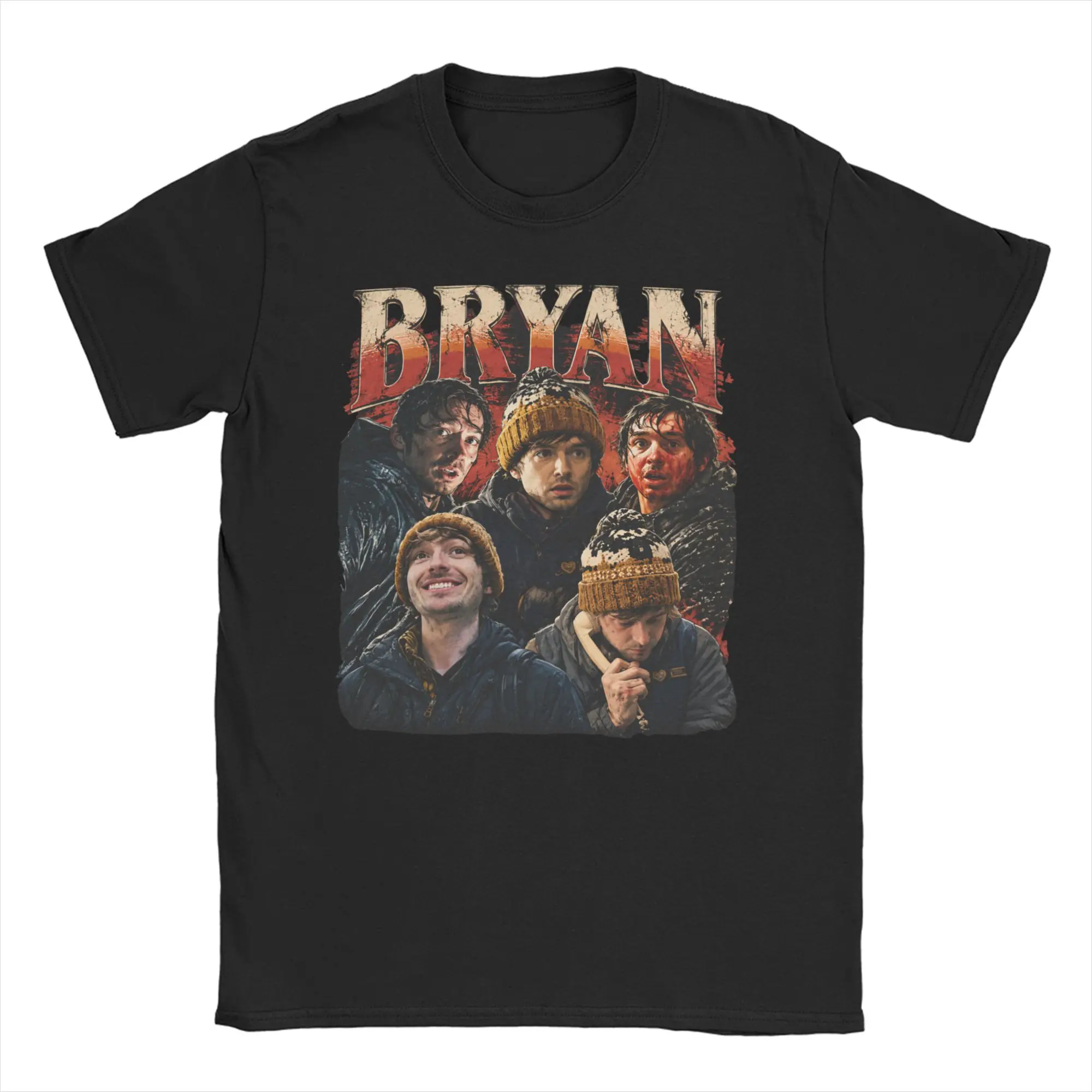 Humorous Bryan RE, Austin Abrams, RE film T-Shirts Men Round Collar Cotton T Shirts  Short Sleeve Tee Shirt Plus Size Tops