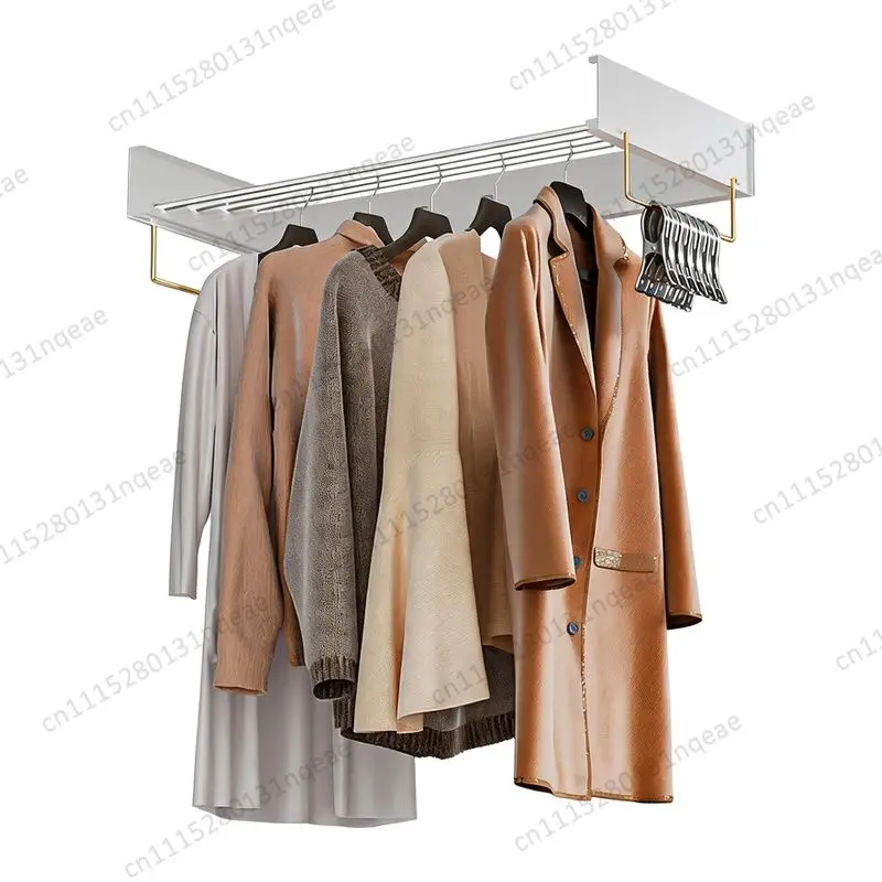 Metal Wall Hanging Folding Drying Rack Balcony Bedroom Multi-functional Storage Clothesline Environmental Protection