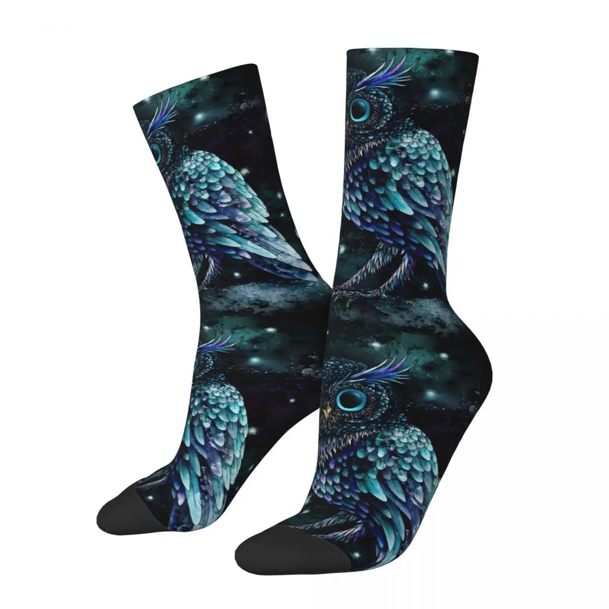 

Retro Fashion Men's Socks Owl Animal Unisex Street Style Seamless Printed Crazy Crew Sock Gift