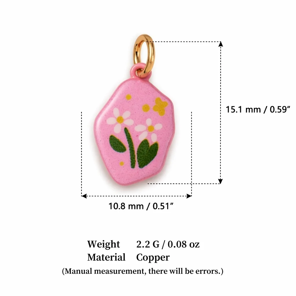 Ins Süßer und Frischer Rosen-Buchstrauß Pilz DIY Anhänger Charms Schmuckherstellung – Detail 5