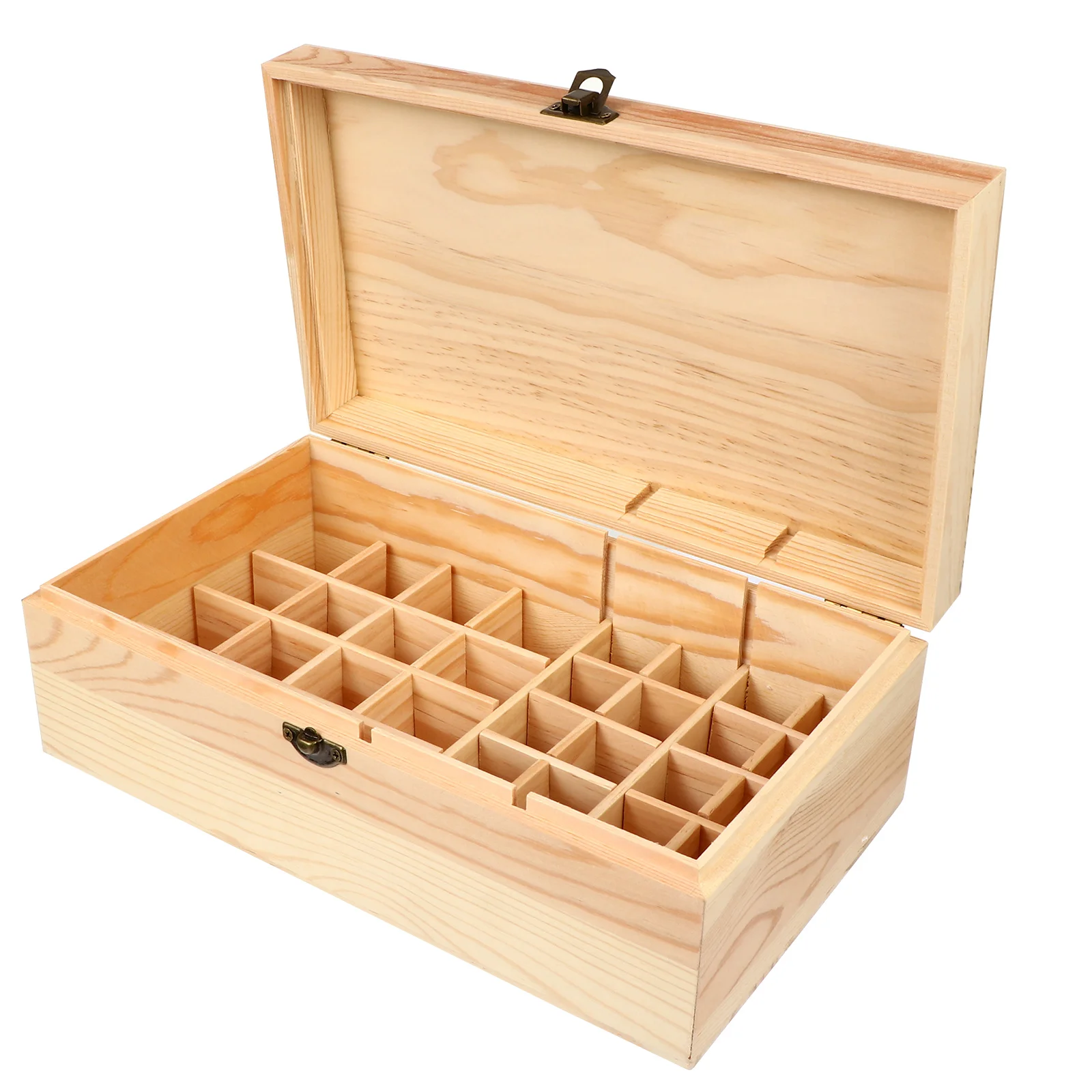 

Wooden Essential Oil Box 36 Slots Large Capacity Travel Essence Case Container for Oils Storage Organizer Display RackBrush