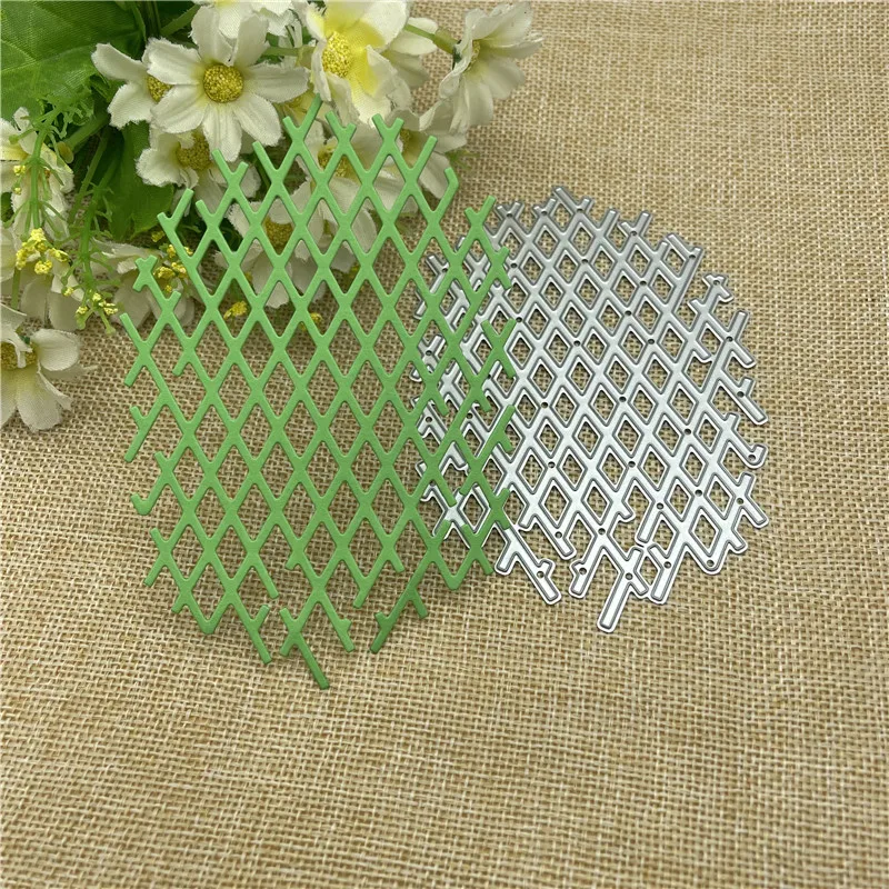 Grid flower Metal cutting dies  mold Round hole label tag Scrapbook paper craft knife mould blade punch stencils dies