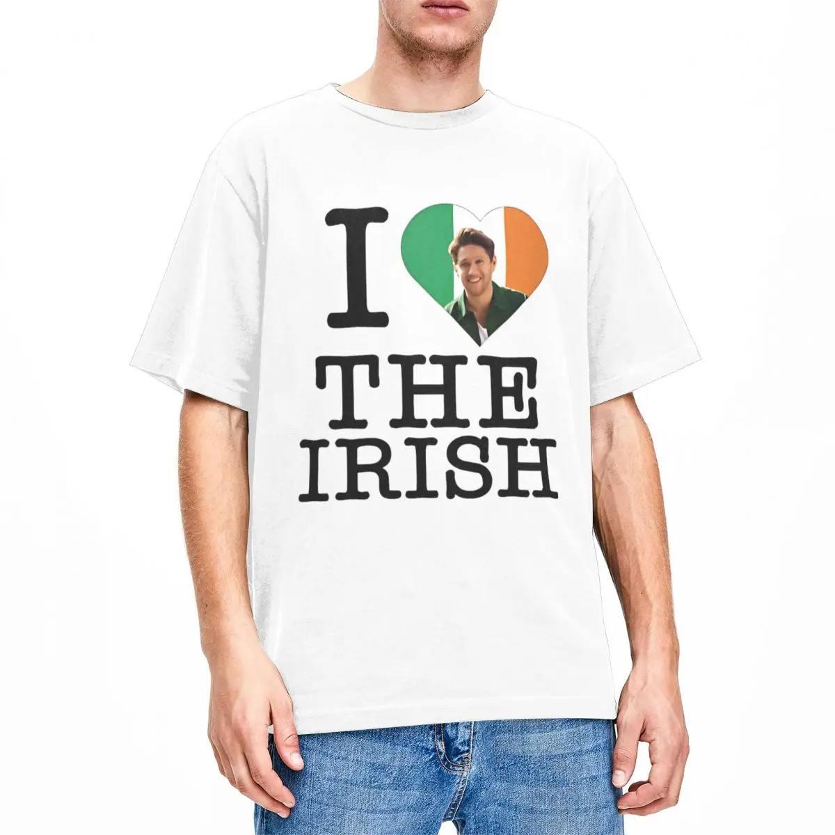 I Love Heart The Irish Niall Horan Men Women's T Shirt Singer Casual Tees Short Sleeve Crew Neck T-Shirts Cotton Gift Idea Cloth