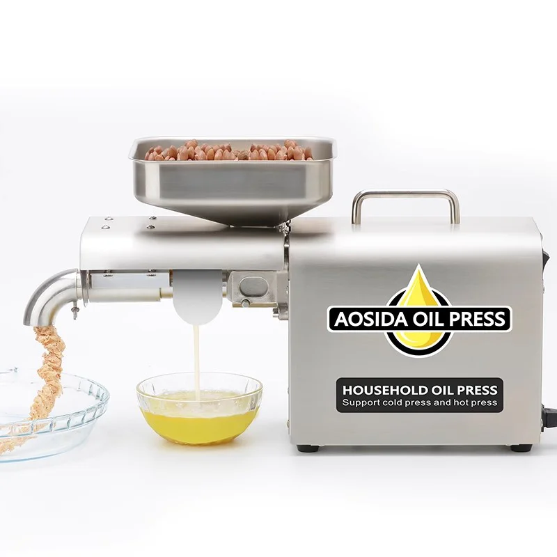 1New Stainless Steel Oil Press Machine Commercial Home Oil Extractor Expeller Presser 110V or 220V available Oil Press Cold