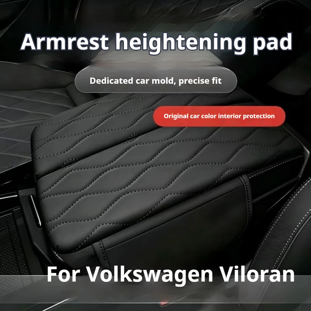 For Volkswagen Viloran Armrest Heightening Pad, Central Armrest Cover With Storage Bag Auto Accessories