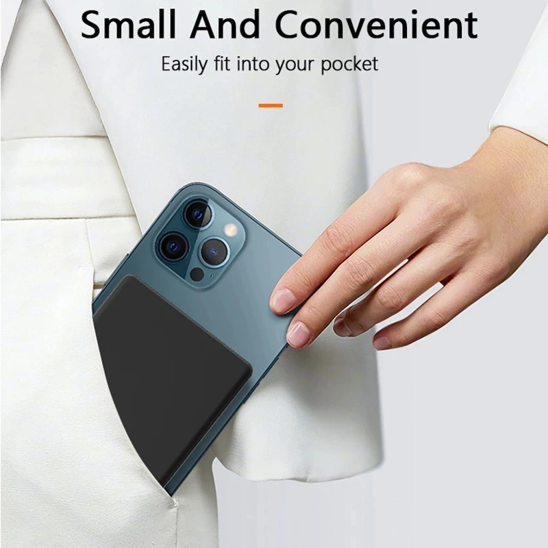 Power Bank a induzione magnetica, batteria esterna a ricarica rapida wireless, iPhone 14, 13 Pro Max, Apple Watch, Airpods Pro, 5000 mAh