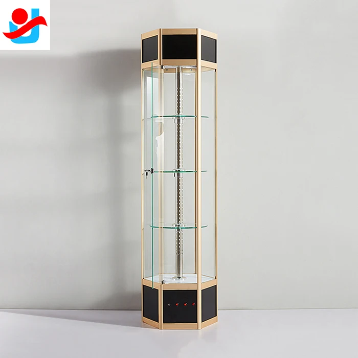 Custom.Glass Rotating Display Stand Rotating Glass showcase Rotating Jewelry Cabinet