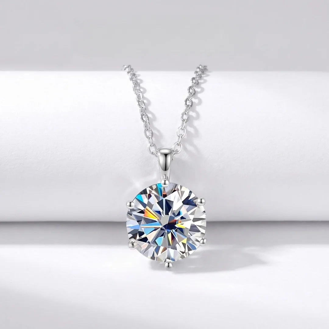 New 925 Sterling Silver Necklace Pendant Chain Fine Jewelry for Woman Wedding Engagement Sparkling Classic Party Fashion Gifts