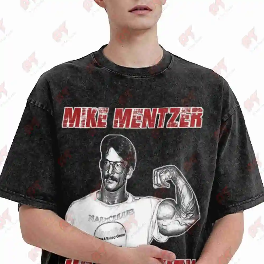 Mike Mentzer Heavy Duty Bodybuilder Vintage Washed Tee Pure Cotton T-Shirt