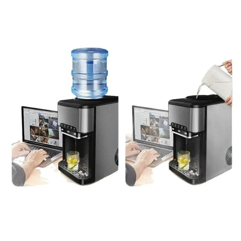 Ice machine commercial desktop small, barrel fully automatic household multi-function